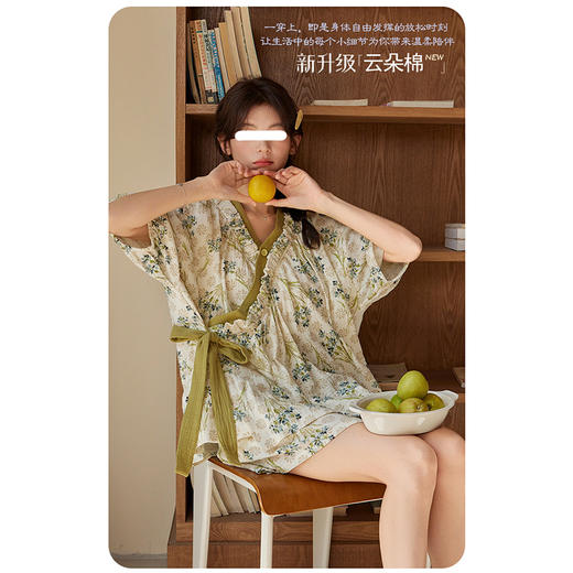 裁缝学苑AS522带胸垫防凸点系带短袖短裤套装纸样女装家居服样板图纸 商品图3