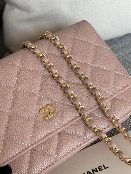 香奈儿woc链条包🉐️牛皮-粉色金扣（粗球纹） 商品图1