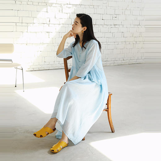 绽放女装268朵/限量复活款·文艺多色真皮豆豆底休闲平跟拖鞋女款 商品图3