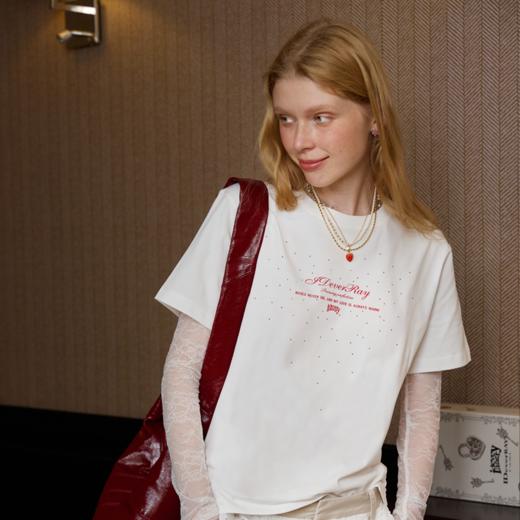 【女版型】IDEVERRAY情侣装短袖女t恤夏季2025新款修身潮流百搭全棉圆领上衣 商品图3