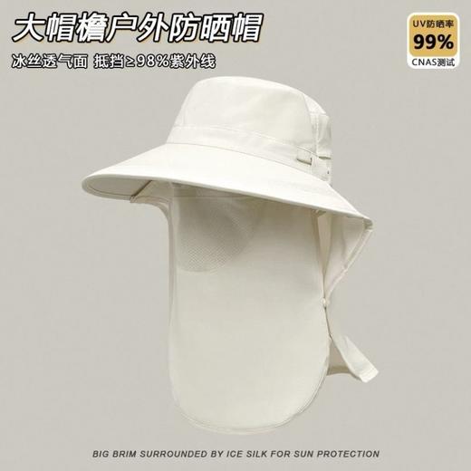全方位防晒透气遮脸面罩夏季护颈一体太阳帽紫外线户外遮阳帽女夏 商品图8