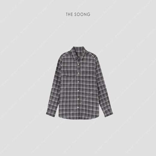 THESOONG "格林威治"极简格纹衬衫外套HWCS3929 商品图0