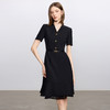 IWY/经典黑色短袖连衣裙女气质通勤酒店经理接待工作服职场套裙Q1416 商品缩略图1