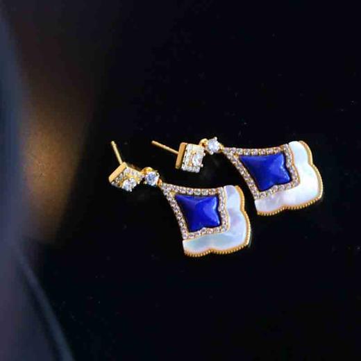 设计款青金石耳饰 zh 商品图2