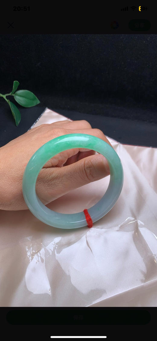 620453，57.8绿底正圈手镯，大半圈绿底色，底妆均匀干净，有水头 商品图5