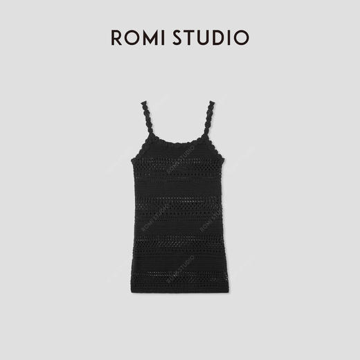 ROMI STUDIO“法式复古”亚麻棉镂空肌理感吊带连衣裙 RWCSLT2132 商品图0