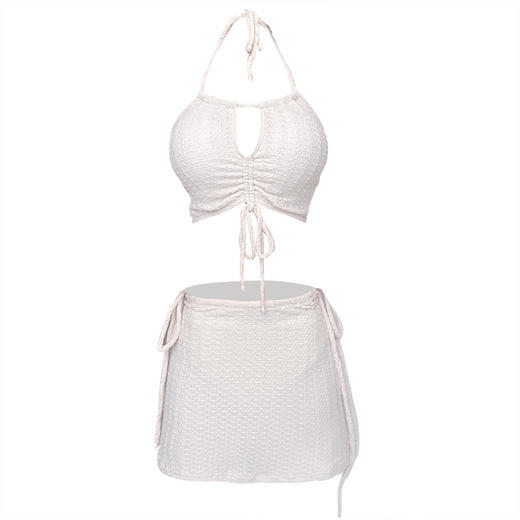 三件套泳衣女比基尼泳装性感网红风高级感显瘦胸垫ins风泡温泉125005 商品图12