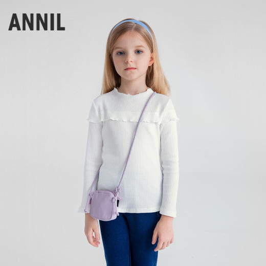 女童中领长袖针织衫秋季新款安奈儿童装EG531594 商品图0