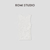 ROMI STUDIO“Clean fit”白色卷边U领坑条修身针织背心 RWCRST3080 商品缩略图1