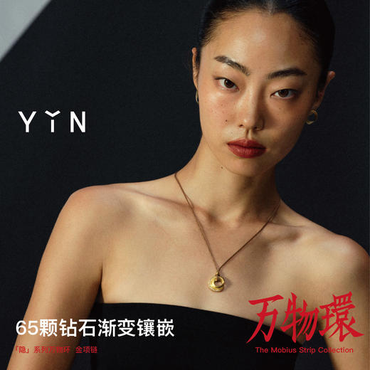 「隐」莫比乌斯万物环环足金钻石项链 商品图3