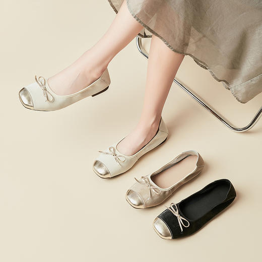 香港AINADA艾娜达 轻奢同款 小香风晚晚鞋 宽松方头 柔软舒适 B03 商品图0