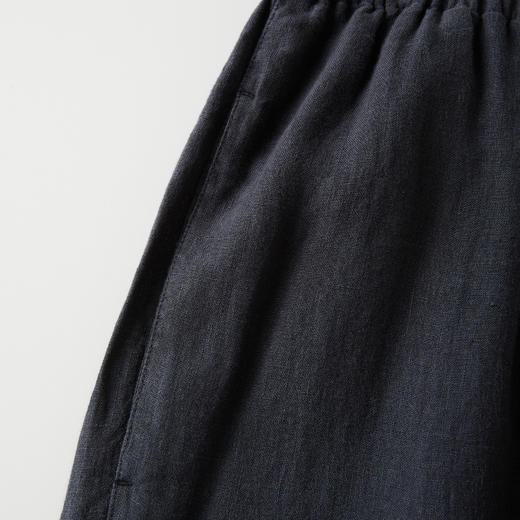 ROMI STUDIO“质感亚麻”100%亚麻褶皱松紧腰阔腿休闲裤 RWCSXM1915 商品图3