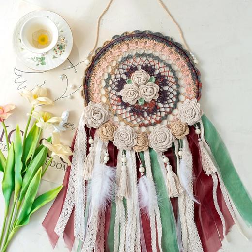 苏苏姐家蔷薇捕梦网手工diy编织钩针蕾丝线毛线团自制材料包 商品图2