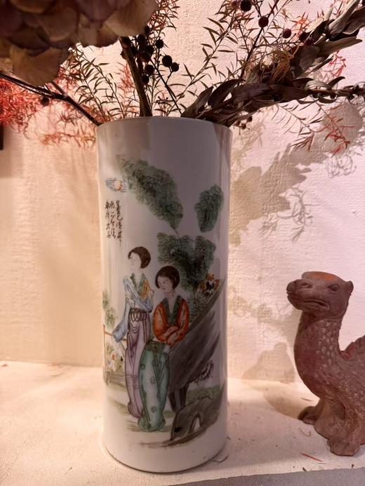 粉彩仕女帽桶 商品图0