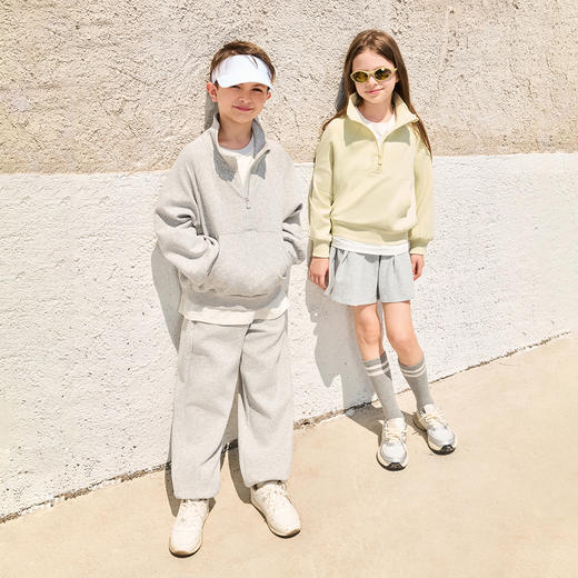 马克珍妮女童半拉链宽松立领运动卫衣儿童上衣2025秋装新款551609 商品图2