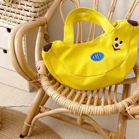 【卡通刺绣帆布包，可爱又实用】可爱新颖香蕉包 卡通刺绣帆布包 上班族便捷手提包 宝妈外出手拎包-QQ 商品图3