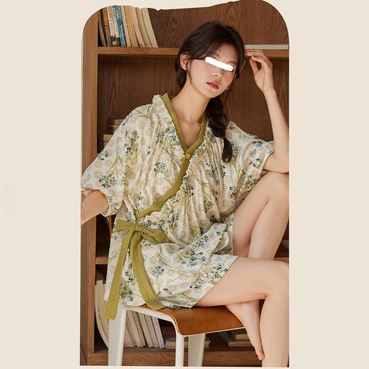 裁缝学苑AS522带胸垫防凸点系带短袖短裤套装纸样女装家居服样板图纸 商品图4