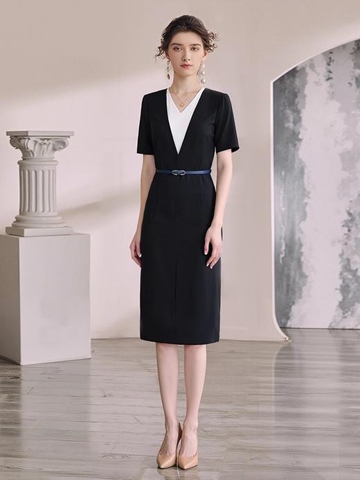 IWY/简单大方假两件西装连衣裙女夏季新款高级感优雅气质显瘦收腰裙子Q1396 商品图3