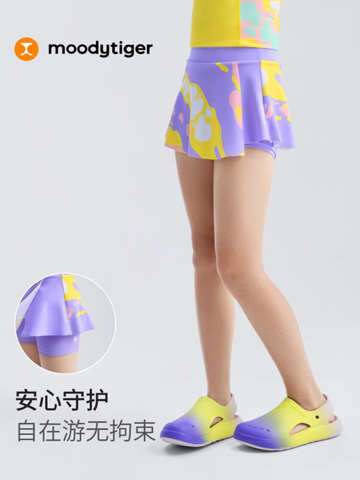 【专属】女童泳衣25夏季新款减阻抗氯水上短袖短半身裙522153010 商品图4
