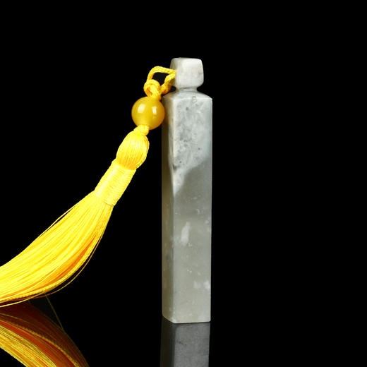 孤品016987-国石昌化石牛角冻石小方章硬笔章0.9*0.9*6.3cm 商品图1