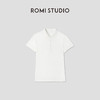 ROMI STUDIO“Clean fit”强捻长绒棉白色Polo领短袖T恤 RWCRSG2835 商品缩略图0