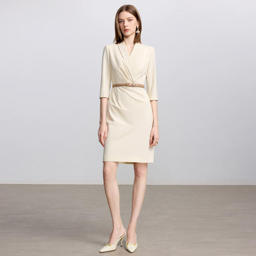 IWY/气质英伦风西装连衣裙女时尚通勤设计感职业裙收腰显瘦正装Q1358 商品图0