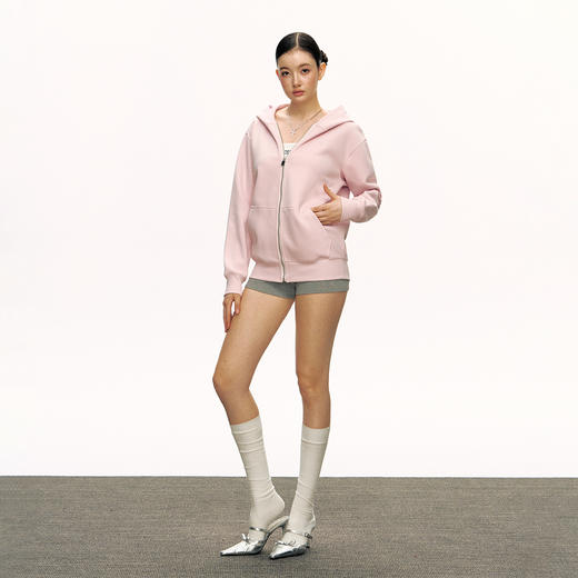 Ariseism 美式复古连帽拉链卫衣外套女2025春秋新款宽松开衫上衣 商品图4