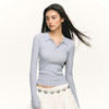 Ariseism 美式复古修身翻领针织衫女2025春季新款内搭打底上衣 商品缩略图3