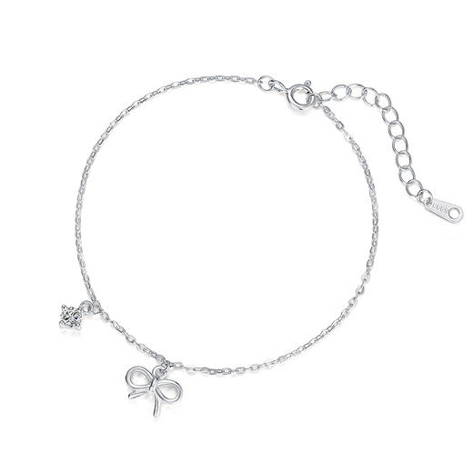 【蝴蝶微微】S999纯银小流苏蝴蝶结手链【YXS-L1047】 商品图4