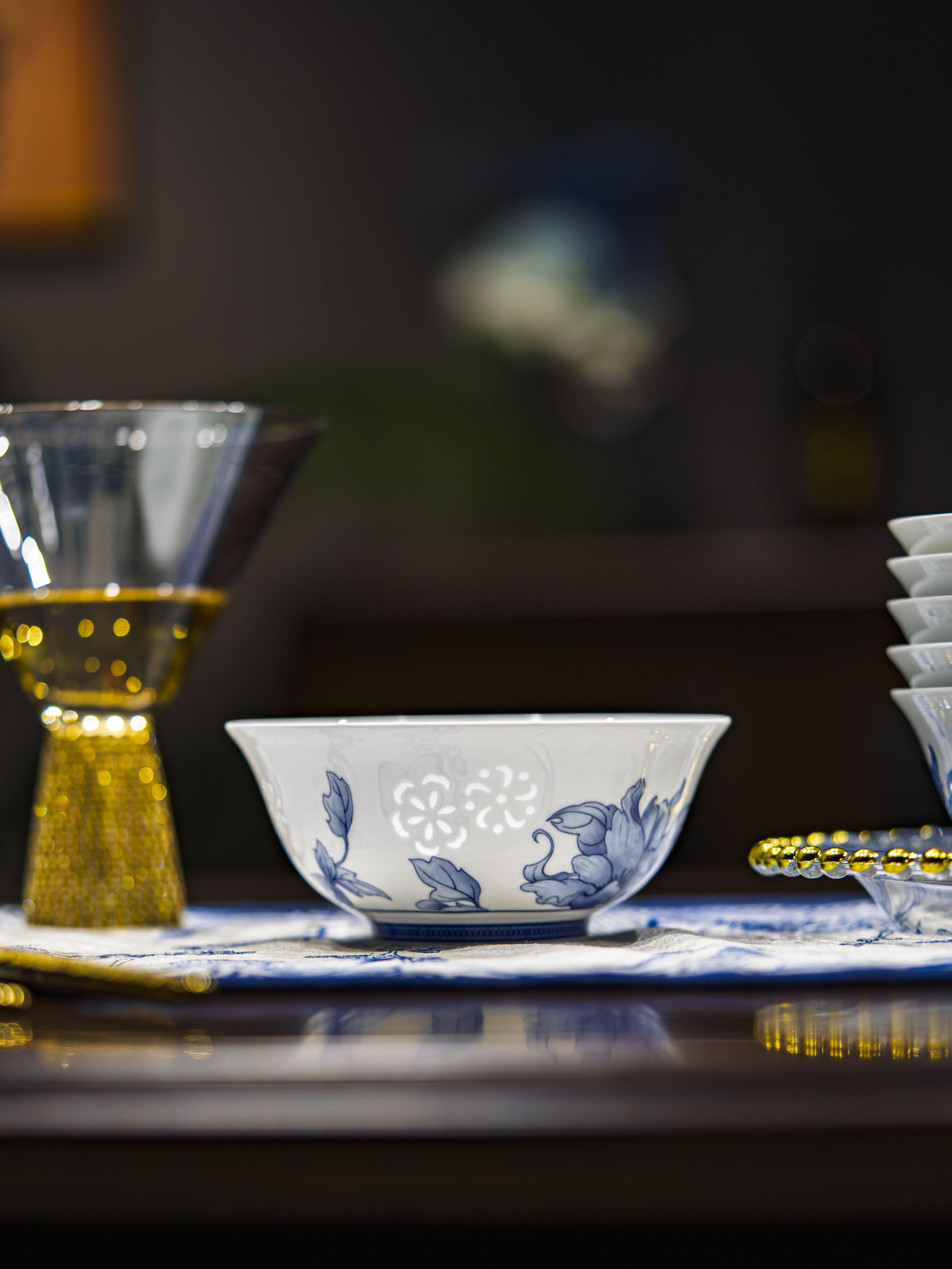 富玉 | 景德镇富玉陶瓷饭碗家用2025新款高颜值景德镇青花玲珑餐具清水芙蓉高档乔迁送礼