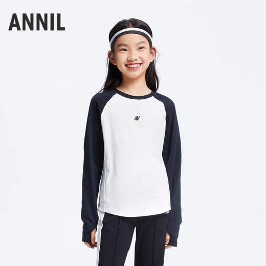 女童圆领长袖针织衫秋季新款安奈儿童装EG531610 商品图1