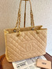 Chanel GST 荔枝纹牛皮 奶茶金 购物袋 商品缩略图0