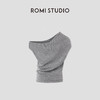 ROMI STUDIO“知性优雅”莱赛尔亚麻混纺花纱斜肩针织衫 RWCRST3408 商品缩略图8