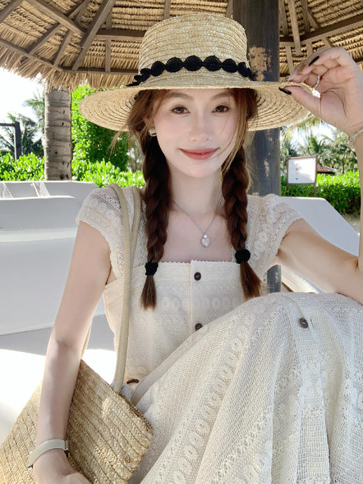 【折后再享2件88折】现货秒杀！微信打折价！度假风蕾丝裙摆连衣裙 日常289.99/件 立减100 秒杀189.99/件！！ 商品图5