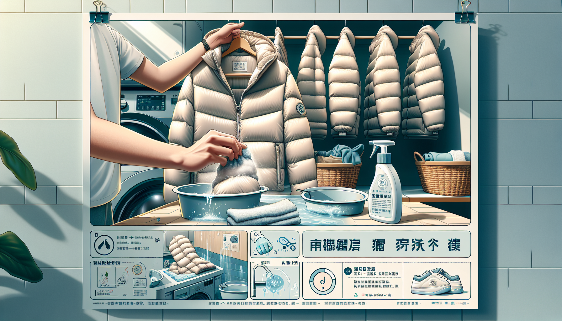 羽绒服清洗用什么水温和洗涤剂？