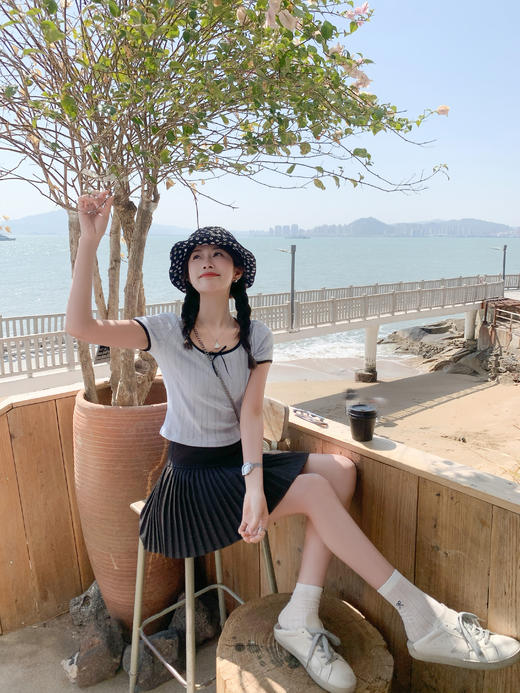 <曾小咸推荐>现货秒杀！卖完不补 ！微信打折价！蝴蝶结短款短袖T 日常79.99/件 立减40 秒杀39.99/件！！ 商品图10