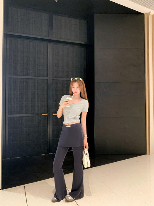 <曾小咸推荐>新品现货秒杀！卖完下架不再补 ！微信粉丝打折价！！假两件微喇叭裤休闲瑜伽裤 日常159.99/件 立减70 秒杀89.99/件！！ 商品图5