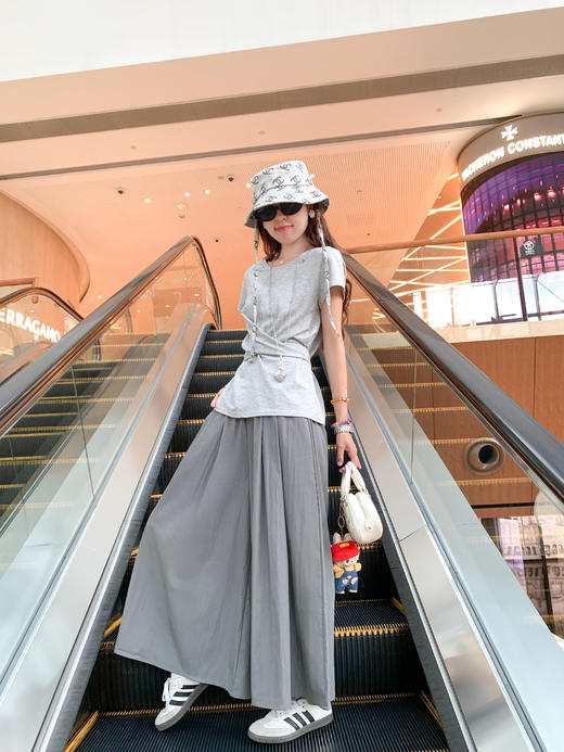 <曾小咸推荐>现货秒杀！腰间系带正肩短袖T恤 日常129.99 立减60 秒杀69.99！ 商品图12