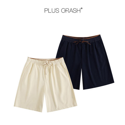 PLUS CRASH旅行者系列夏新抗皱透气短裤拼色抽绳基础百搭五分裤 商品图4