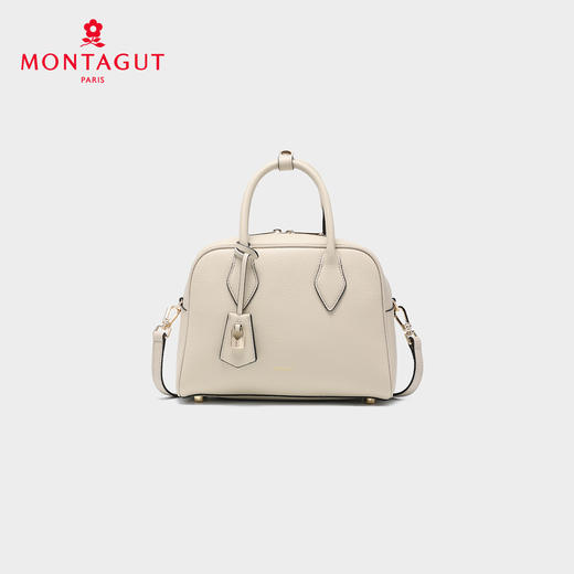 梦特娇女包2025头层牛皮保龄球包手提小包秋季新款单肩斜挎包女 商品图4