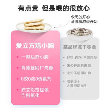 爱立方冻干猫零食鸡肉冻干猫粮营养猫咪零食冻干鸡小胸60g 商品图3