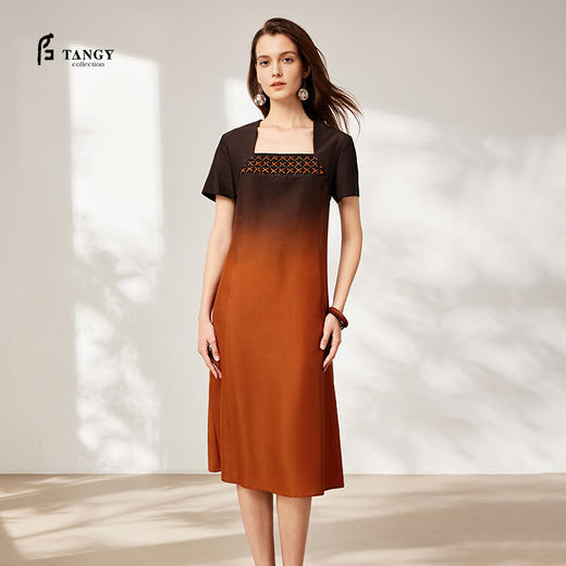 TANGY Collection天意2025秋季新品商场同款女连衣裙L253807 商品图0