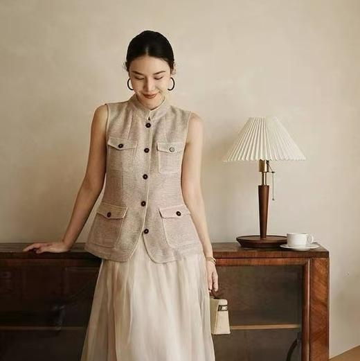 【à perles】BC*精致小镂空亚麻银丝马甲 商品图1