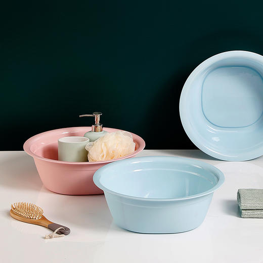 【批发】美丽雅简雅方圆脸盆颜色随机直径340mm 1件 商品图1