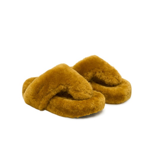 [捡漏价]lost in echo2024秋季新款外穿皮毛一体厚底夹脚毛茸茸毛毛拖鞋女 商品图0