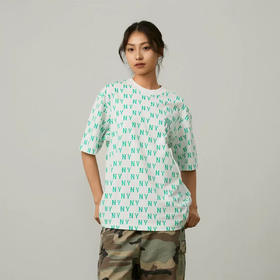 【XL断码服】【微瑕，如无货做退款处理】MLB满印老花时尚24年新款休闲短袖小标3ATSM1143