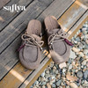 Safiya/索菲娅2025复古枫叶挂绳系带圆头百搭厚底休闲懒人勃肯拖SFD3110072 商品缩略图4