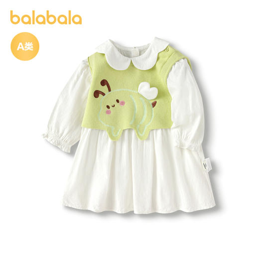 巴拉巴拉宝宝秋装婴童连衣裙套装两件套休闲洋气时尚可爱甜美萌趣 商品图0