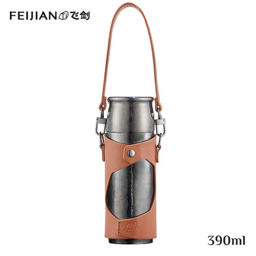 【森哥优选】飞剑纯钛保温杯男女士保鲜抑菌双层钛焖泡茶杯带杯套 商品图0
