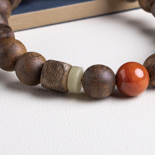 xy0434沉香+南红貔貅手串 商品图6